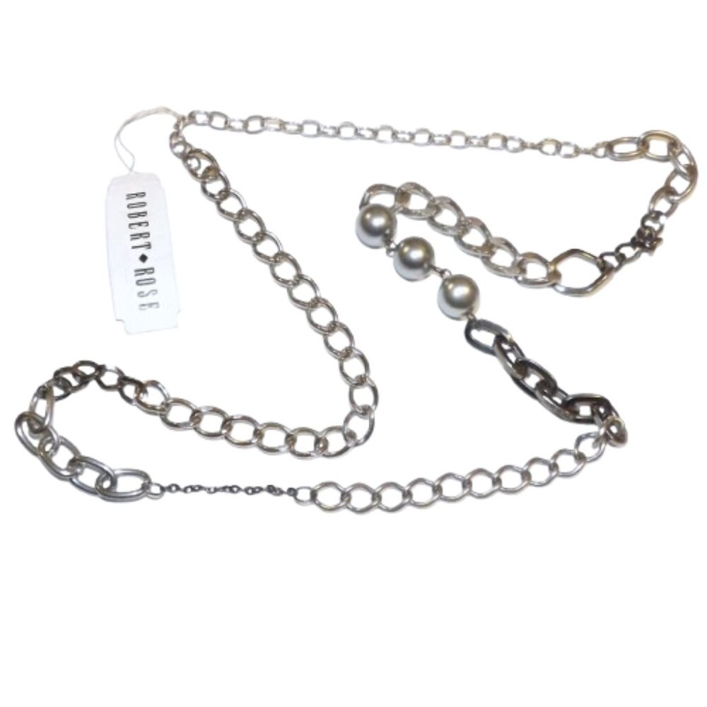 Robert Rose Chain Necklace Vintage 80s Punk Unisex Mens Goth Gothic Alternative